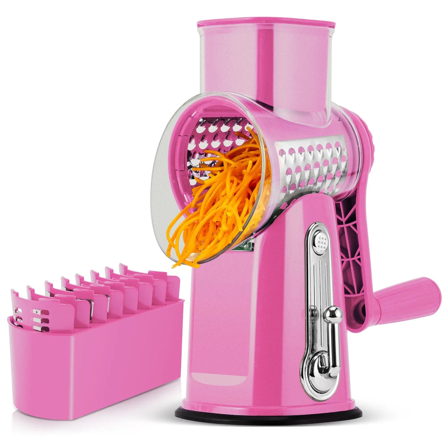 5-Blade Rotary Cheese Grater – Multi-Function Vegetable Slicer & Food Shredder for Kitchen