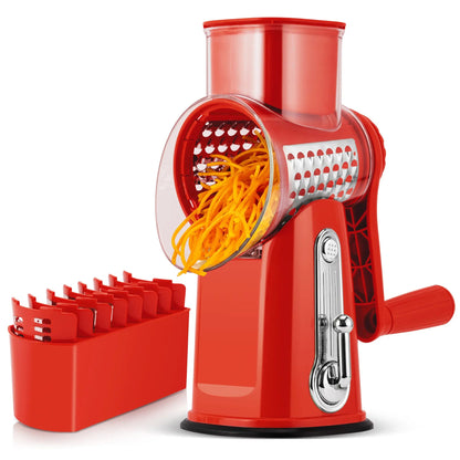 5-Blade Rotary Cheese Grater – Multi-Function Vegetable Slicer & Food Shredder for Kitchen