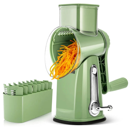 5-Blade Rotary Cheese Grater – Multi-Function Vegetable Slicer & Food Shredder for Kitchen