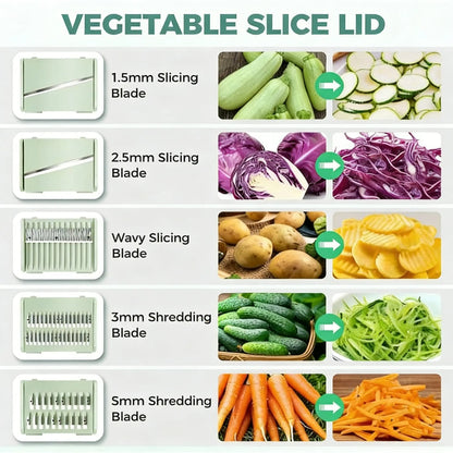 Salad Spinner with Slicer – 5.3 Qt Vegetable Washing Bowl & Kitchen Food Prep Tool