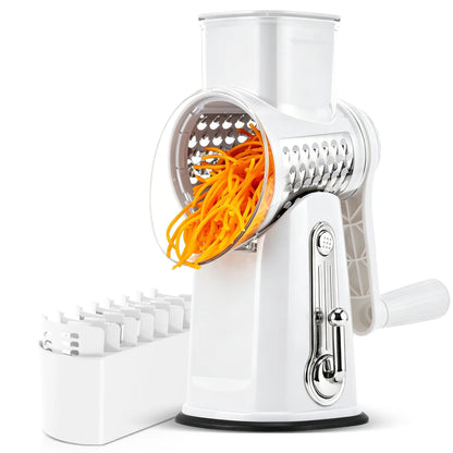 5-Blade Rotary Cheese Grater – Multi-Function Vegetable Slicer & Food Shredder for Kitchen
